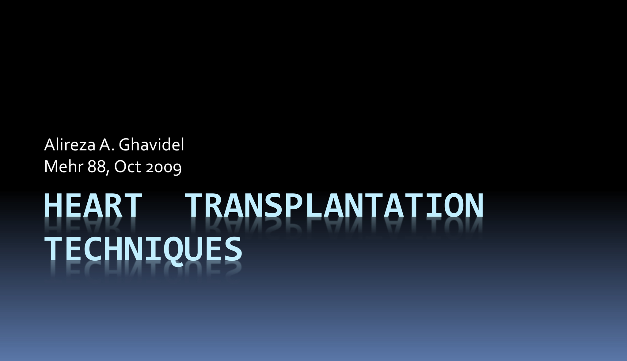 Heart Transplantation Techniques