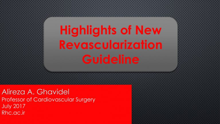 hilights of new revascularization guidline