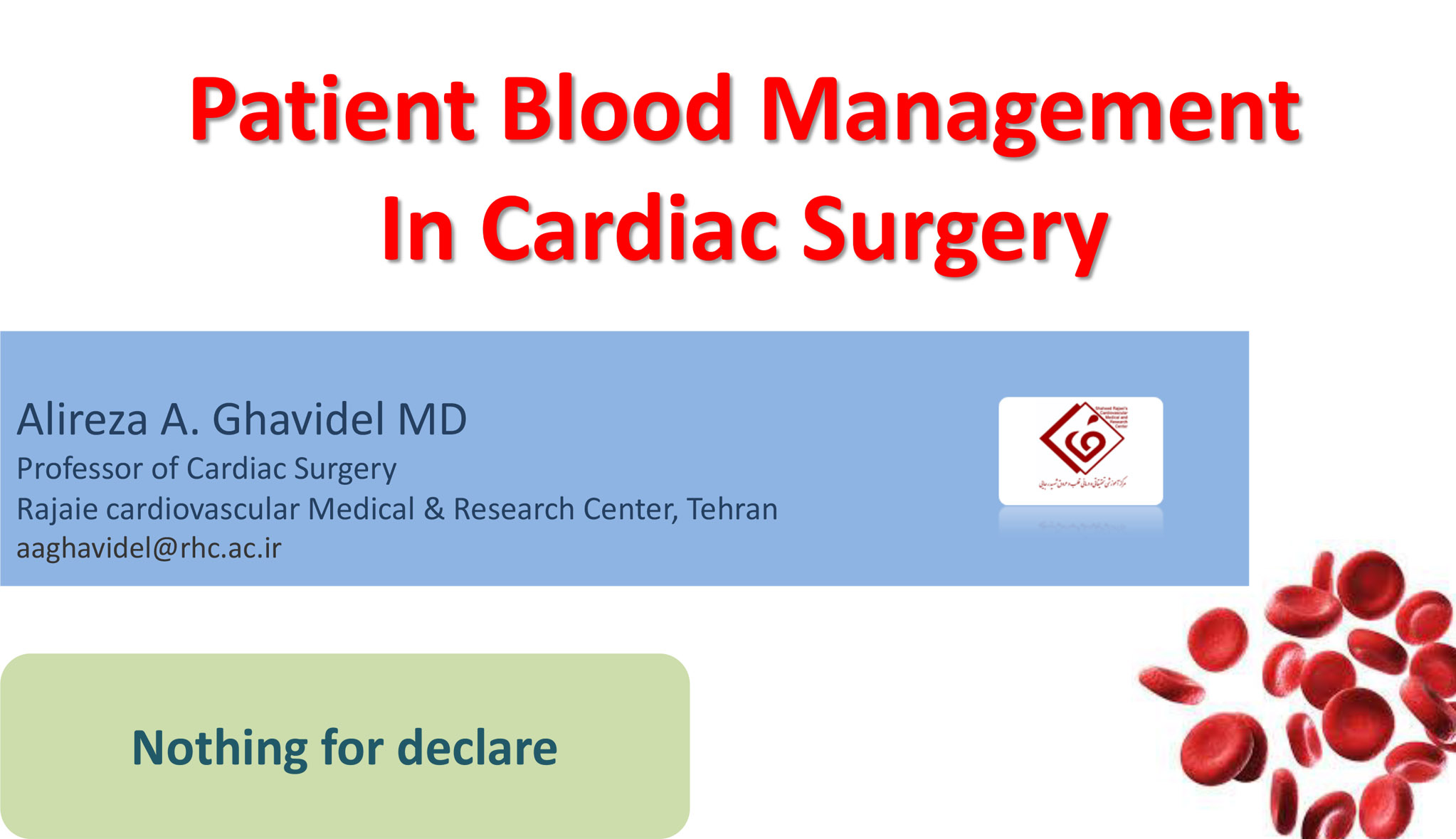 Patient Blood Management In Cardiac Surgery