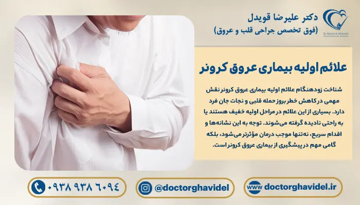 مردی که دستش را به خاطر درد قفسه سینه، روی قلب خود گذاشته است.